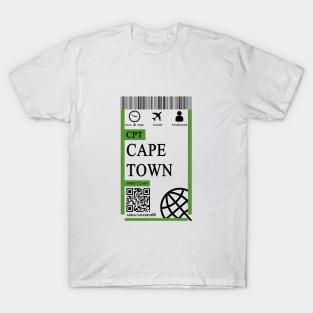 Cape town flight ticket boarding pass new T-Shirt